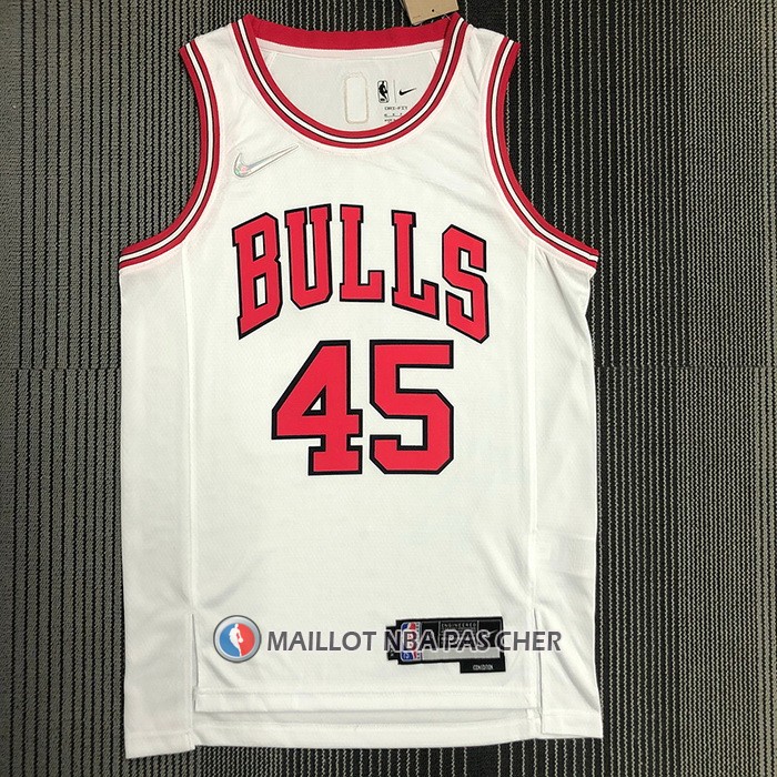 Maillot Chicago Bulls Michael Jordan NO 45 Association 2021 Blanc
